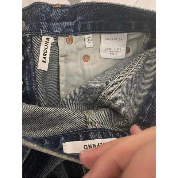 New GRLFRND Karolina High Rise Button Fly Skinny Jeans in Whole Lotta Love Size - Picture 6 of 7